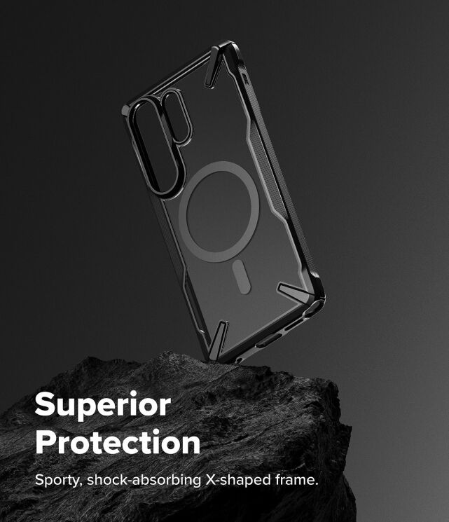 Захисний чохол Ringke Fusion X MagSafe для Samsung Galaxy S26 Ultra (S948) 8800328814660 - Black: фото 6 з 17