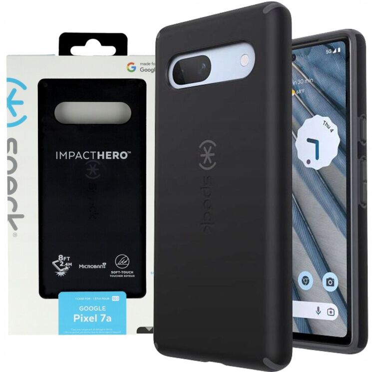 Защитный чехол Speck Impact Hero для Google Pixel 7a - Black: фото 10 из 11