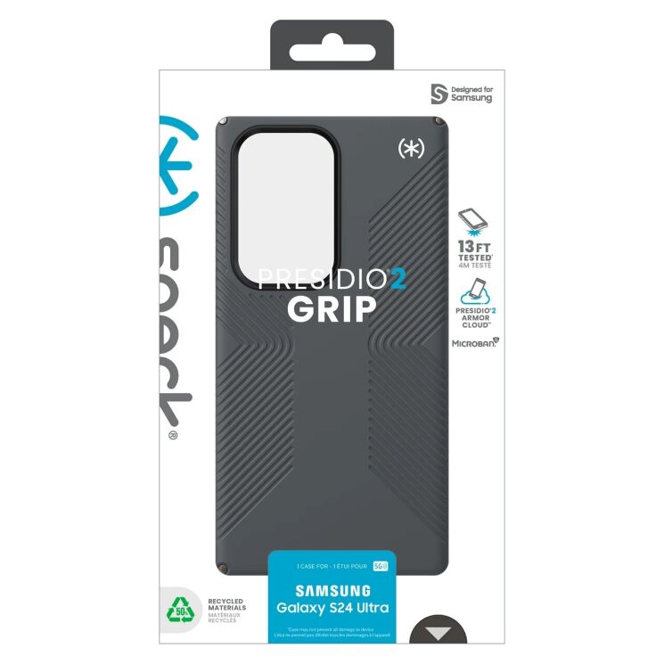 Захисний чохол Speck Presidio2 Grip для Samsung Galaxy S24 Ultra (S928) 150619-3212 - Charcoal Grey: фото 6 з 12