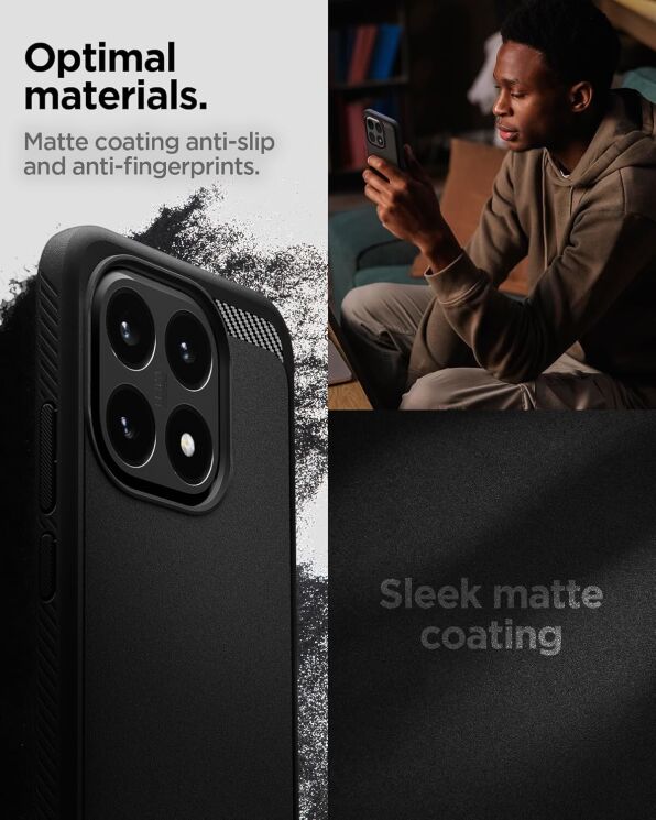 Захисний чохол Spigen Rugged Armor для Xiaomi 15T (ACS10459) - Matte Black (391078B) Захисний чохол Spigen Rugged Armor для Xiaomi 15T (ACS10459) - Matte Black: фото 15 з 16