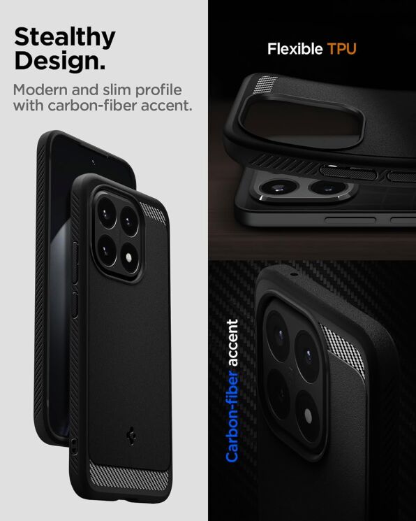 Захисний чохол Spigen Rugged Armor для Xiaomi 15T (ACS10459) - Matte Black (391078B) Захисний чохол Spigen Rugged Armor для Xiaomi 15T (ACS10459) - Matte Black: фото 13 з 16