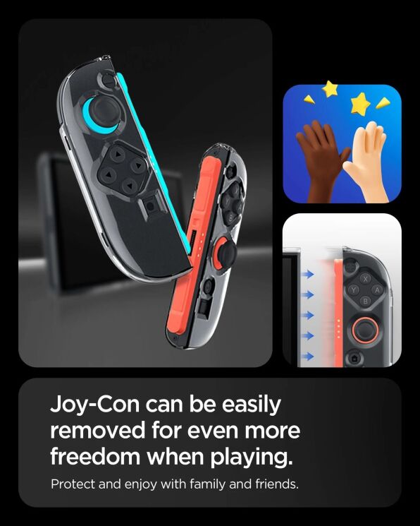 Защитный чехол Spigen (SGP) Air Fit для Nintendo Switch 2 (ACS09311) - Crystal Clear: фото 9 из 9