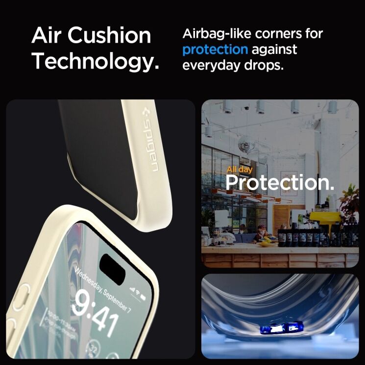 Защитный чехол Spigen (SGP) Crystal Hybrid для Apple iPhone 15 Pro Max - Crystal Clear: фото 12 из 15