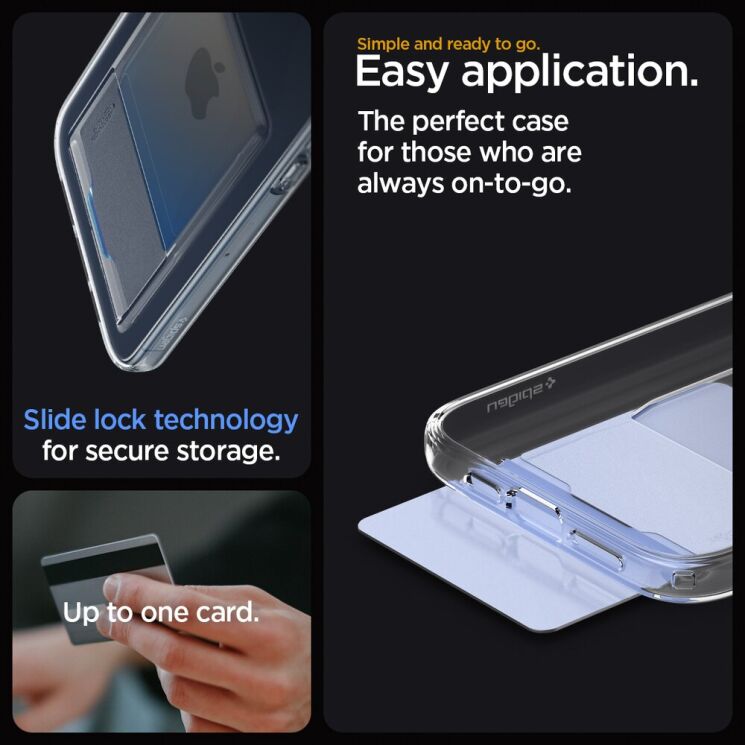 Захисний чохол Spigen (SGP) Crystal Slot для Apple iPhone 15 Pro - Crystal Clear: фото 10 з 13