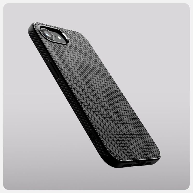Защитный чехол Spigen (SGP) Liquid Air для Apple iPhone 16e (ACS09161) - Matte Black: фото 21 из 21