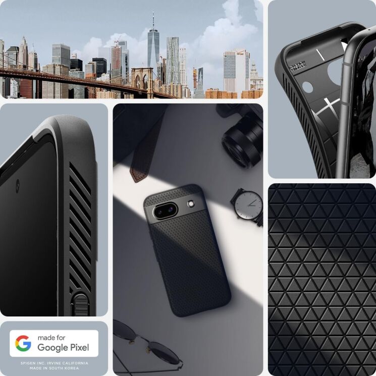 Защитный чехол Spigen (SGP) Liquid Air для Google Pixel 8A - Abyss Green: фото 18 из 18