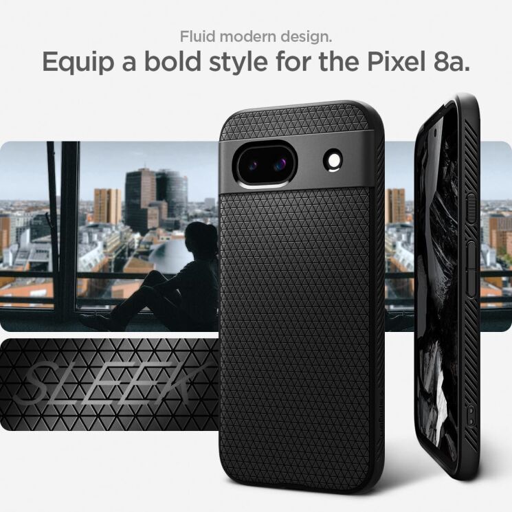 Защитный чехол Spigen (SGP) Liquid Air для Google Pixel 8A - Abyss Green: фото 13 из 18