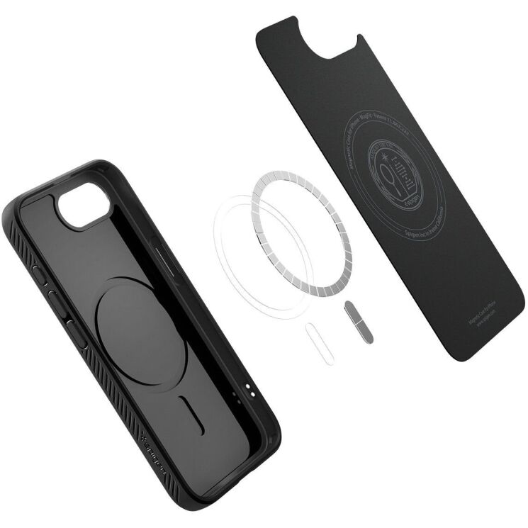 Защитный чехол Spigen (SGP) Liquid Air (MagFit) для Apple iPhone 16e (ACS09151) - Matte Black: фото 5 из 16