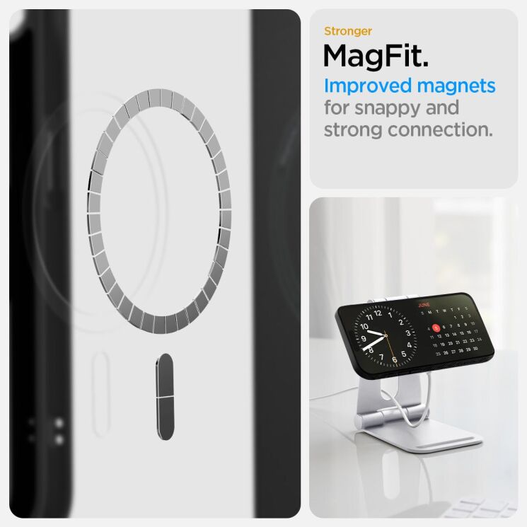 Защитный чехол Spigen (SGP) Liquid Air (MagFit) для Apple iPhone 16e (ACS09151) - Matte Black: фото 13 из 16