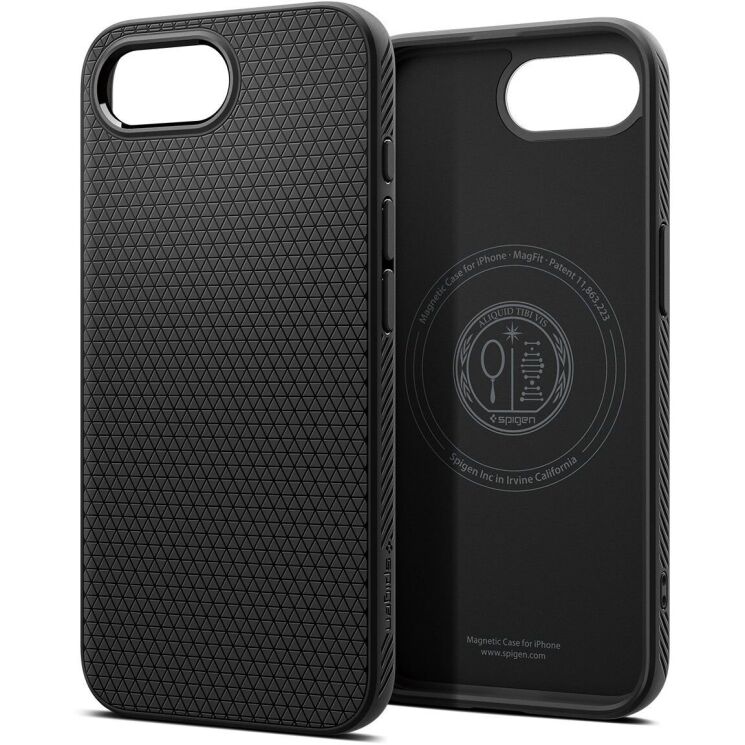 Защитный чехол Spigen (SGP) Liquid Air (MagFit) для Apple iPhone 16e (ACS09151) - Matte Black: фото 3 из 16