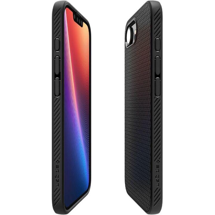 Защитный чехол Spigen (SGP) Liquid Air (MagFit) для Apple iPhone 16e (ACS09151) - Matte Black: фото 8 из 16