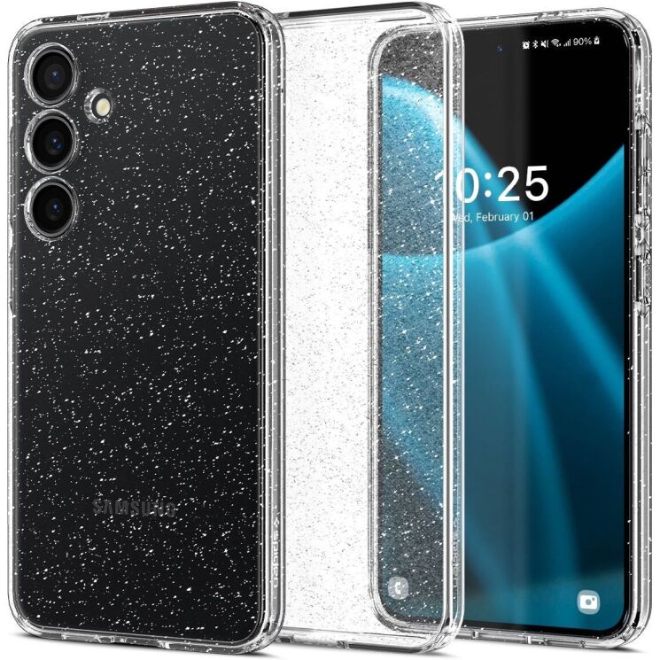 Защитный чехол Spigen (SGP) Liquid Crystal Glitter для Samsung Galaxy S24 (S921) - Crystal Quartz: фото 1 из 15