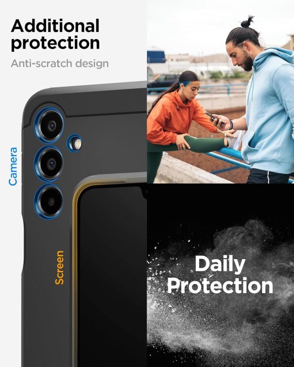 Защитный чехол Spigen (SGP) Tough Armor для Samsung Galaxy A16 (A165) ACS08889 - Black: фото 14 из 16