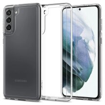 Захисний чохол Spigen (SGP) Ultra Hybrid для Samsung Galaxy S21 (G991) - Crystal Clear: фото 1 з 15