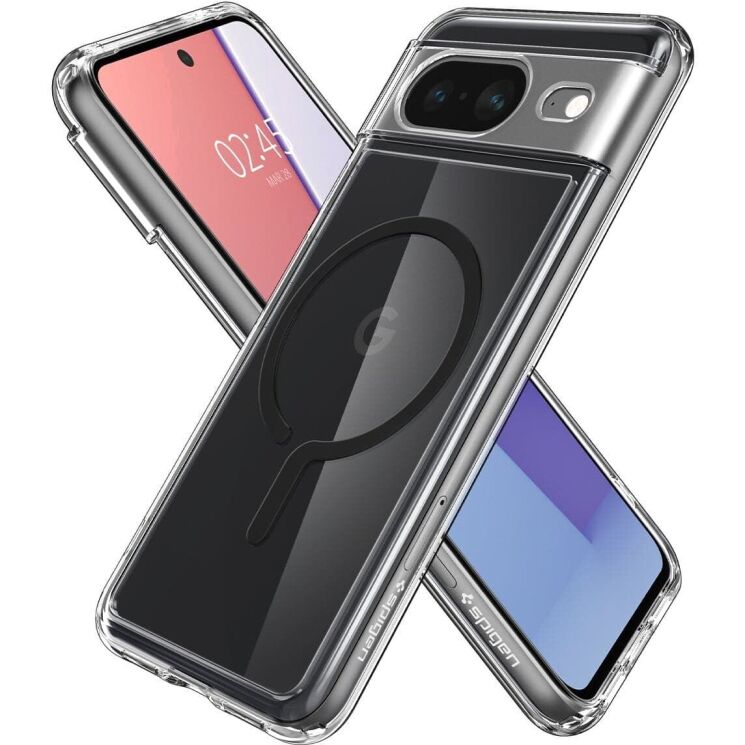 Защитный чехол Spigen (SGP) Ultra Hybrid OneTap Ring для Google Pixel 8 (ACS06281) - Black: фото 3 из 19