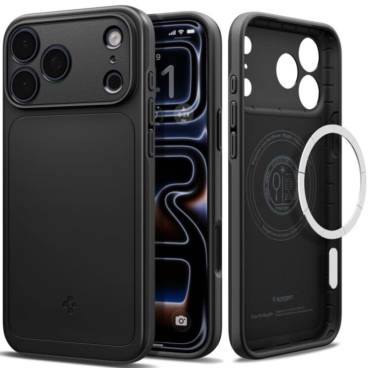 Захисний чохол Spigen Thin Fit (MagFit) для iPhone 18 Pro (ACS12144) - Black: фото 1 з 13