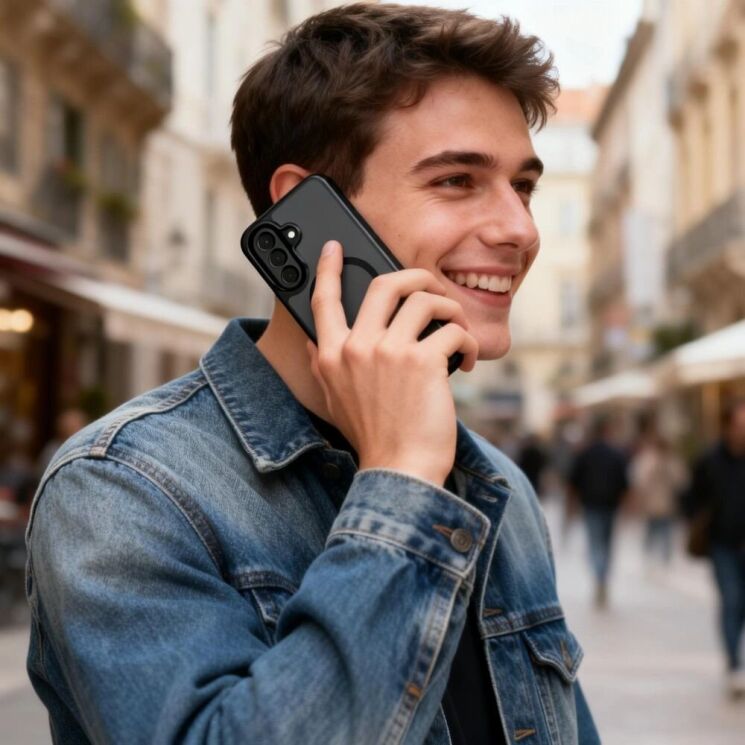 Защитный чехол Tech-Protect Magmat MagSafe для Samsung Galaxy A37 (A376) / A36 (A366) / A56 (A566) - Matte Black: фото 7 из 7