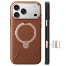 Защитный чехол TORRAS Ostand Q3 VegSkin (with MagSafe) для Apple iPhone 18 Pro Max - Brown: фото 1 из 8