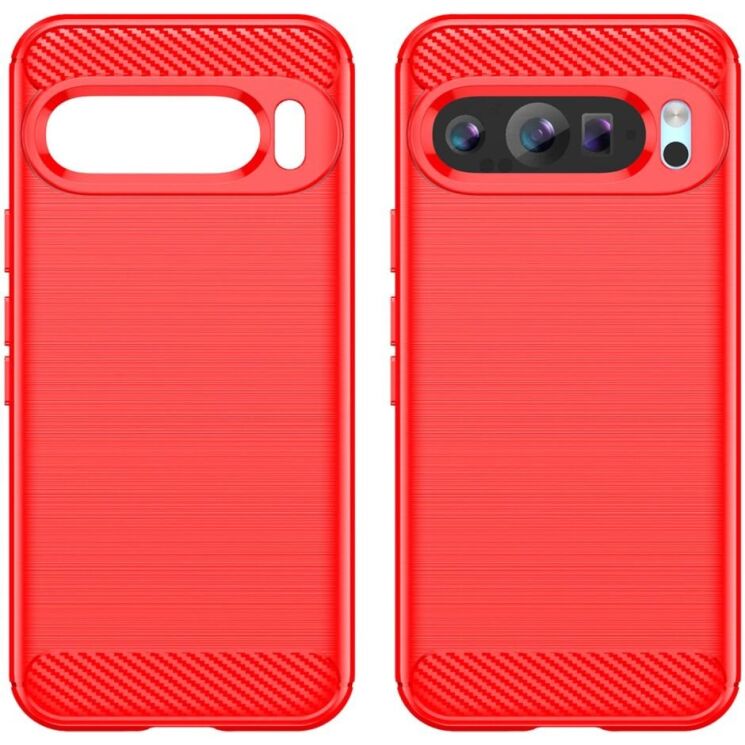 Защитный чехол UniCase Carbon для Google Pixel 9 / 9 Pro - Red: фото 2 из 8