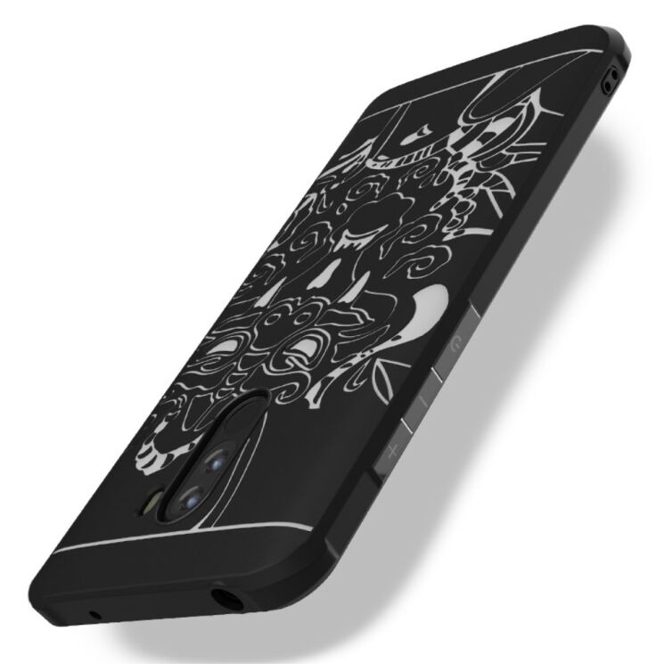 Захисний чохол UniCase Dragon Style для Xiaomi Pocophone F1 - Black: фото 2 з 6