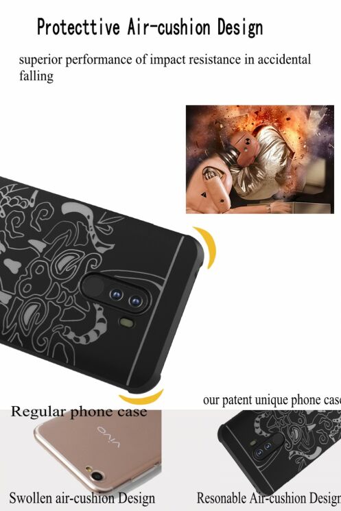 Захисний чохол UniCase Dragon Style для Xiaomi Pocophone F1 - Blue: фото 2 з 5