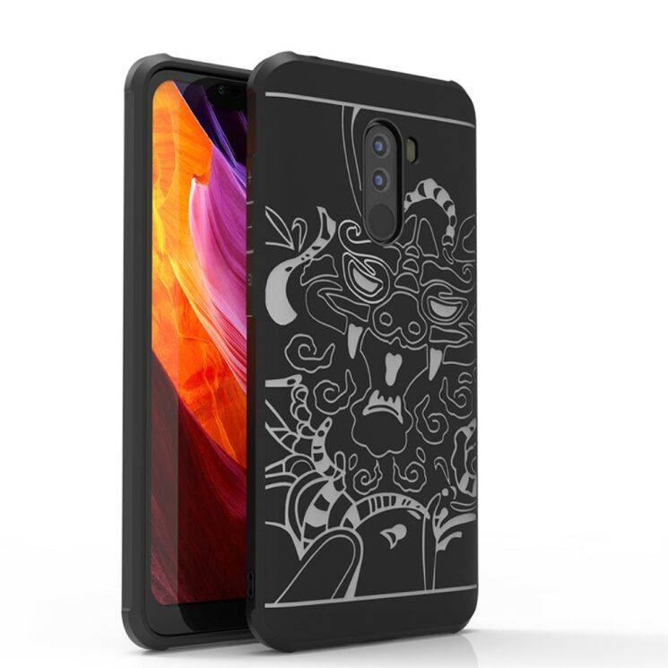 Захисний чохол UniCase Dragon Style для Xiaomi Pocophone F1 - Black: фото 1 з 6
