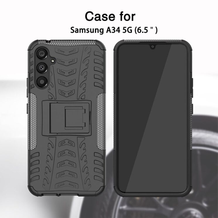 Защитный чехол UniCase Hybrid X для Samsung Galaxy A34 (A346) - Black: фото 10 из 17
