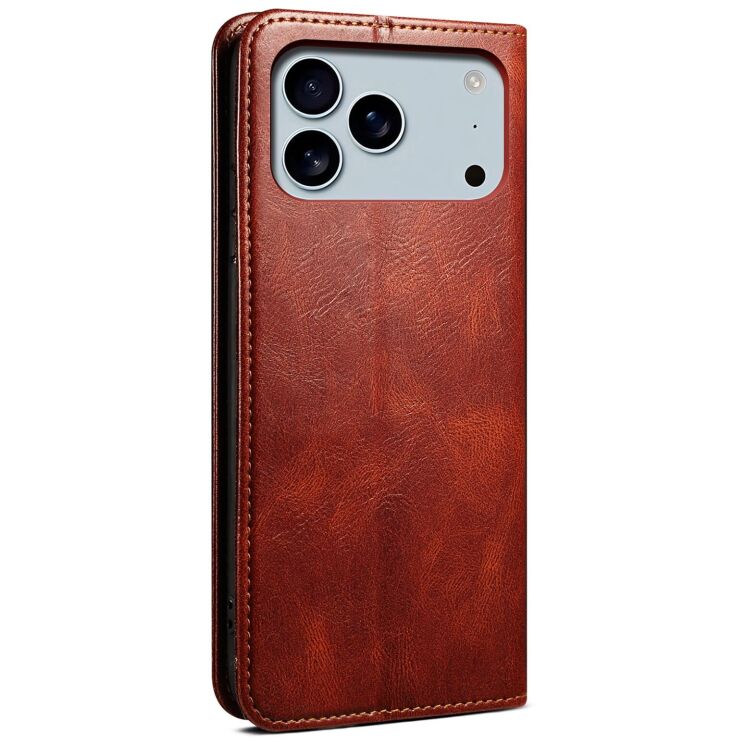 Захисний чохол UniCase Leather Wallet для Apple iPhone 17 Pro Max - Brown: фото 6 з 6