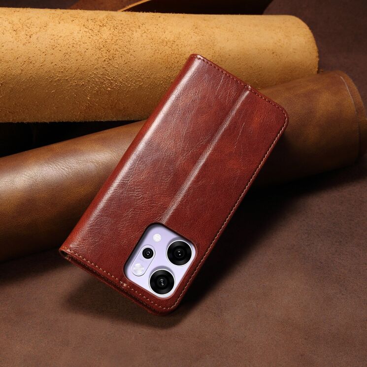 Захисний чохол UniCase Leather Wallet для OPPO Reno 14 5G - Brown: фото 7 з 7