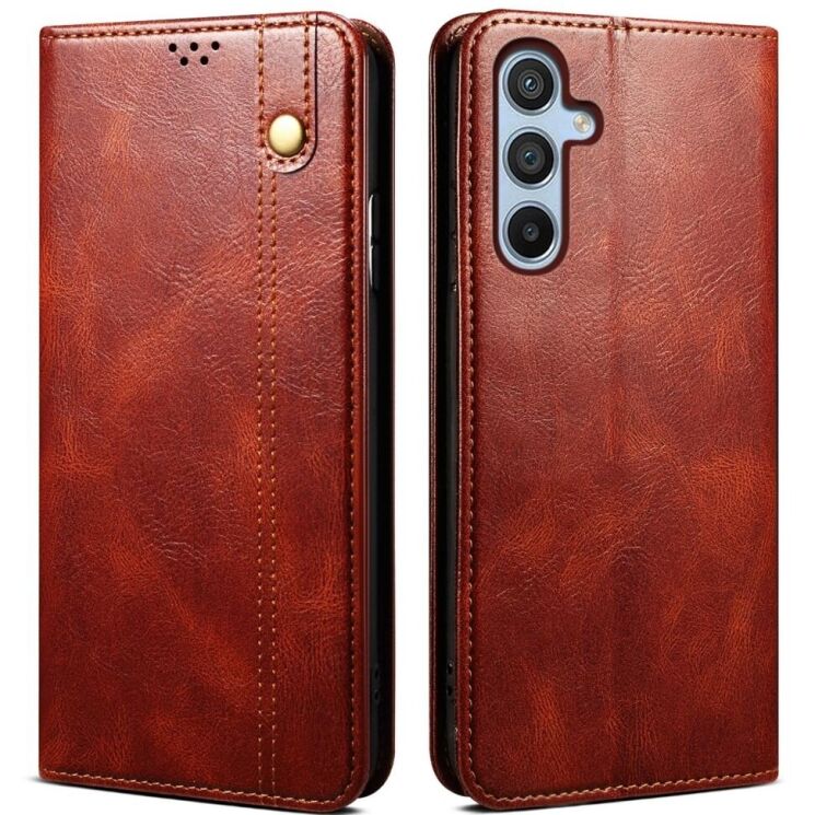 Защитный чехол UniCase Leather Wallet для Samsung Galaxy A16 (A165) - Brown: фото 1 из 7