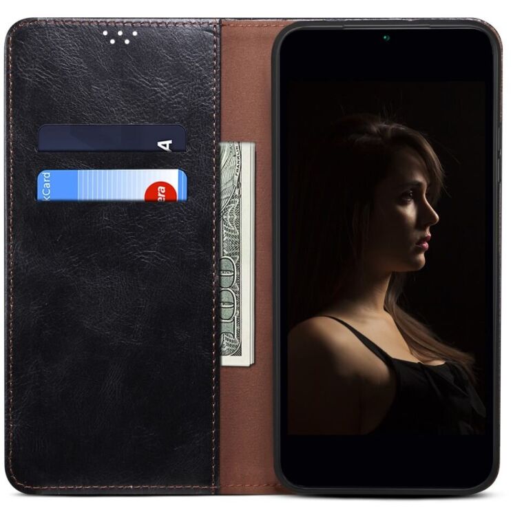 Защитный чехол UniCase Leather Wallet для Xiaomi Redmi Note 14 Pro 5G - Black: фото 2 из 10