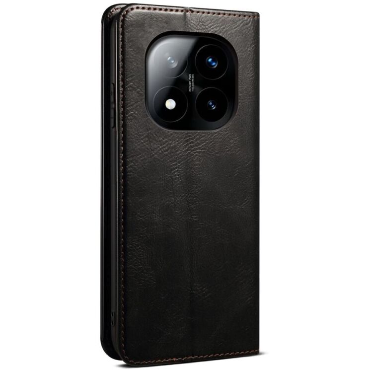 Защитный чехол UniCase Leather Wallet для Xiaomi Redmi Note 14 Pro 5G - Black: фото 6 из 10