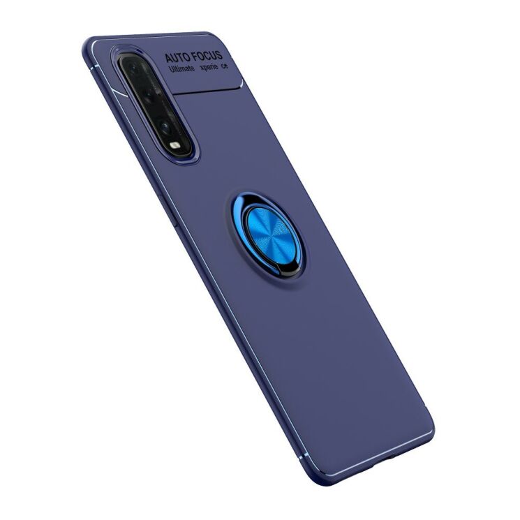 Чехол с магнитным кольцом UniCase Magnetic Ring для OPPO Find X2 - Blue: фото 3 из 18