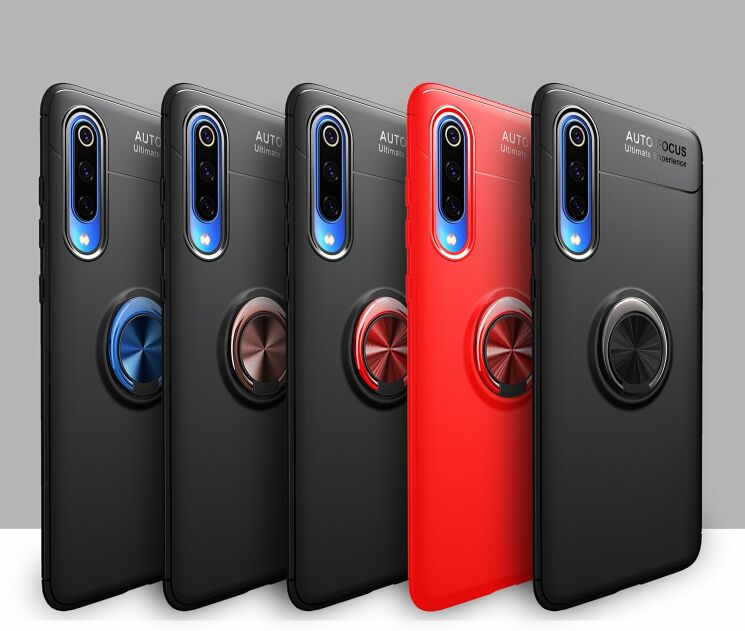Чехол с магнитным кольцом UniCase Magnetic Ring для Xiaomi Mi 9 - Red: фото 3 из 12
