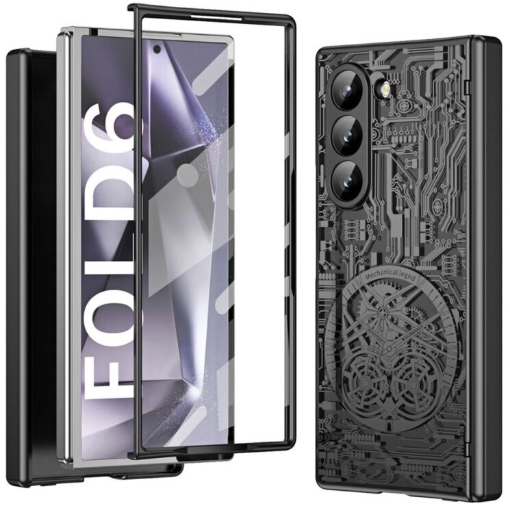 Защитный чехол UniCase Mechanical Legend для Samsung Galaxy Fold 6 - Black: фото 1 из 7