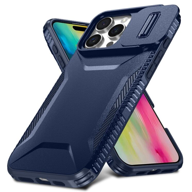 Защитный чехол UniCase Shuttle Guard для Apple iPhone 16 Pro - Blue: фото 2 из 7