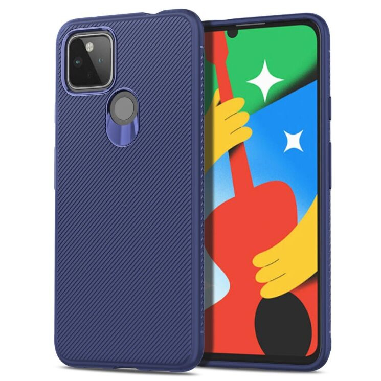 Защитный чехол UniCase Twill Soft для Google Pixel 4a 5G - Blue: фото 1 из 8