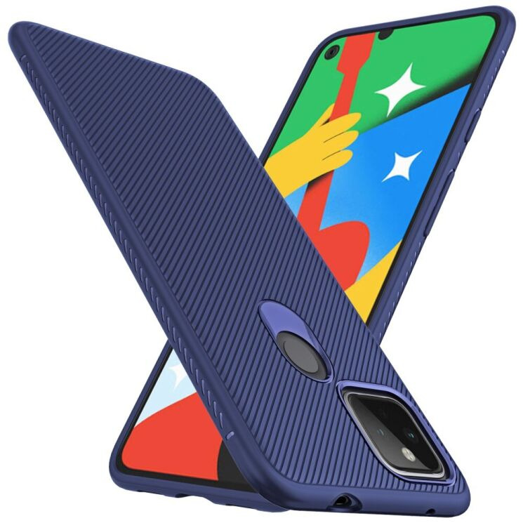 Защитный чехол UniCase Twill Soft для Google Pixel 4a 5G - Blue: фото 2 из 8