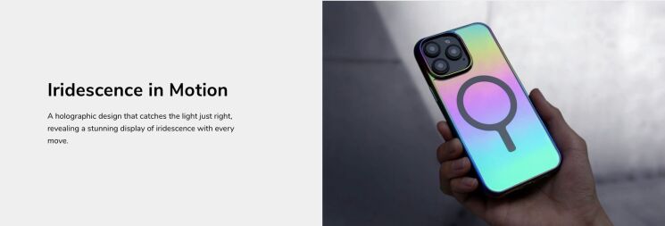 Защитный чехол UNIQ Iridescia для Apple iPhone 16 Pro - Holo Quartz: фото 5 из 6