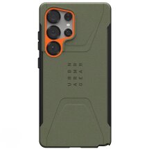 Защитный чехол URBAN ARMOR GEAR Civilian Pro для Samsung Galaxy S25 Ultra (S938) 214473117297 - Olive Drab / Orange: фото 1 из 6