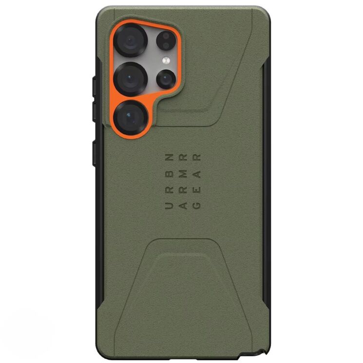 Защитный чехол URBAN ARMOR GEAR Civilian Pro для Samsung Galaxy S25 Ultra (S938) 214473117297 - Olive Drab / Orange (379552O) Защитный чехол URBAN ARMOR GEAR Civilian Pro для Samsung Galaxy S25 Ultra (S938) 214473117297 - Olive Drab / Orange: фото 1 из 6