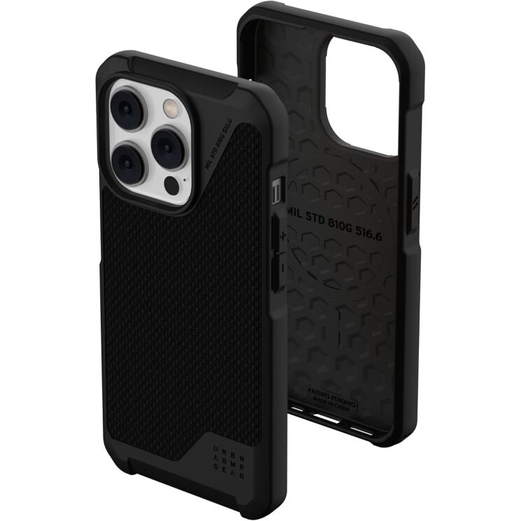 Защитный чехол URBAN ARMOR GEAR (UAG) Metropolis LT MagSafe для Apple iPhone 14 Pro (114050113940) - Kevlar Black: фото 4 из 10