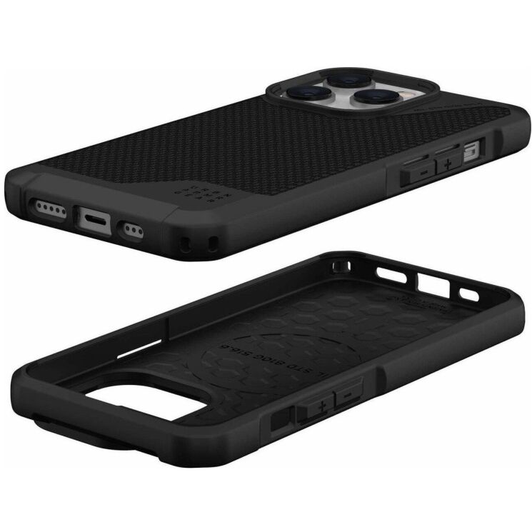 Защитный чехол URBAN ARMOR GEAR (UAG) Metropolis LT MagSafe для Apple iPhone 14 Pro (114050113940) - Kevlar Black: фото 7 из 10