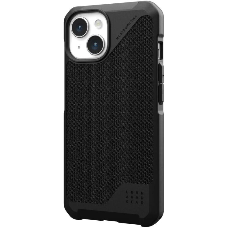 Защитный чехол URBAN ARMOR GEAR (UAG) Metropolis LT MagSafe для Apple iPhone 15 - Kevlar Black: фото 2 из 10