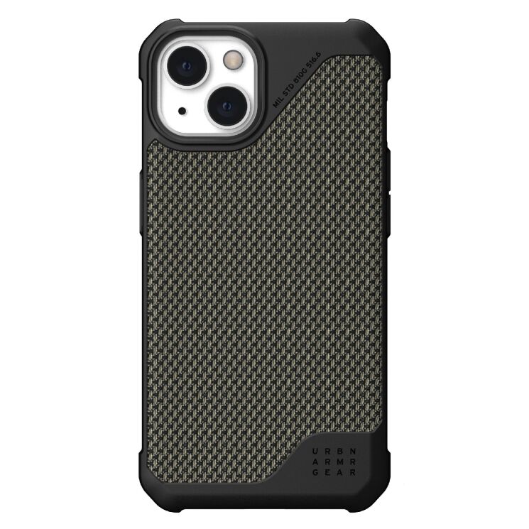 Защитный чехол URBAN ARMOR GEAR (UAG) Metropolis LT Series для Apple iPhone 13 - Kevlar Olive: фото 2 из 6