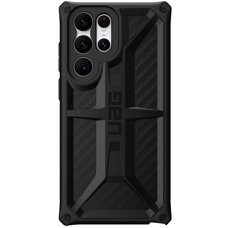 Защитный чехол URBAN ARMOR GEAR (UAG) Monarch для Samsung Galaxy S22 Ultra (S908) - Carbon Fiber: фото 1 из 12