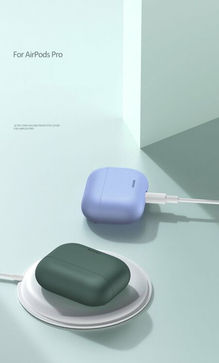 Захисний чохол USAMS US-BH569 Ultrathin Silicone Cover для Apple AirPods Pro - Yellow: фото 12 з 13