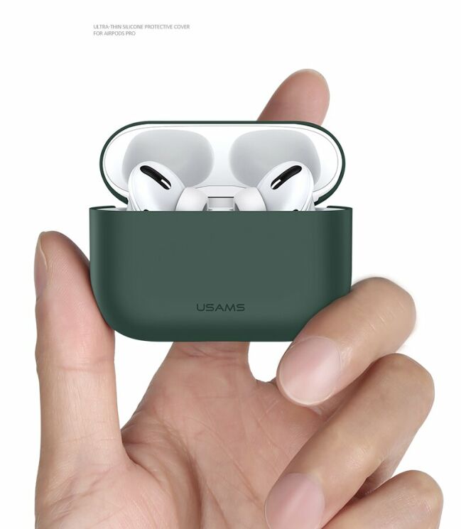 Захисний чохол USAMS US-BH569 Ultrathin Silicone Cover для Apple AirPods Pro - Yellow: фото 9 з 13