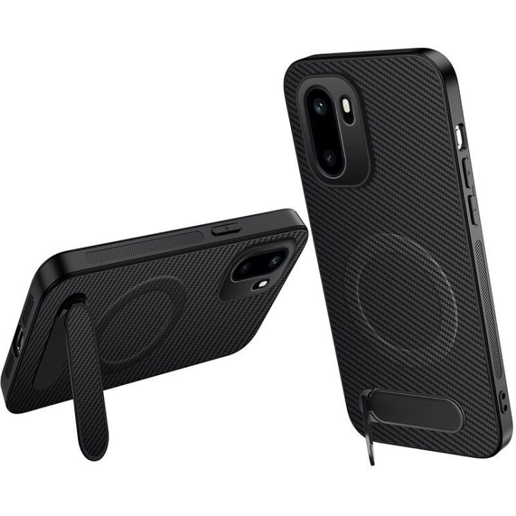 Захисний чохол WANLONFENG Stand Core для OnePlus 15R / Ace 6 / Ace 6T - Black: фото 1 з 7