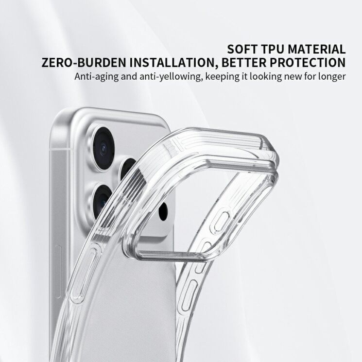 Защитный чехол ZGA Clear Fit Case для Apple iPhone 18 Pro Max - Transparent: фото 8 из 10